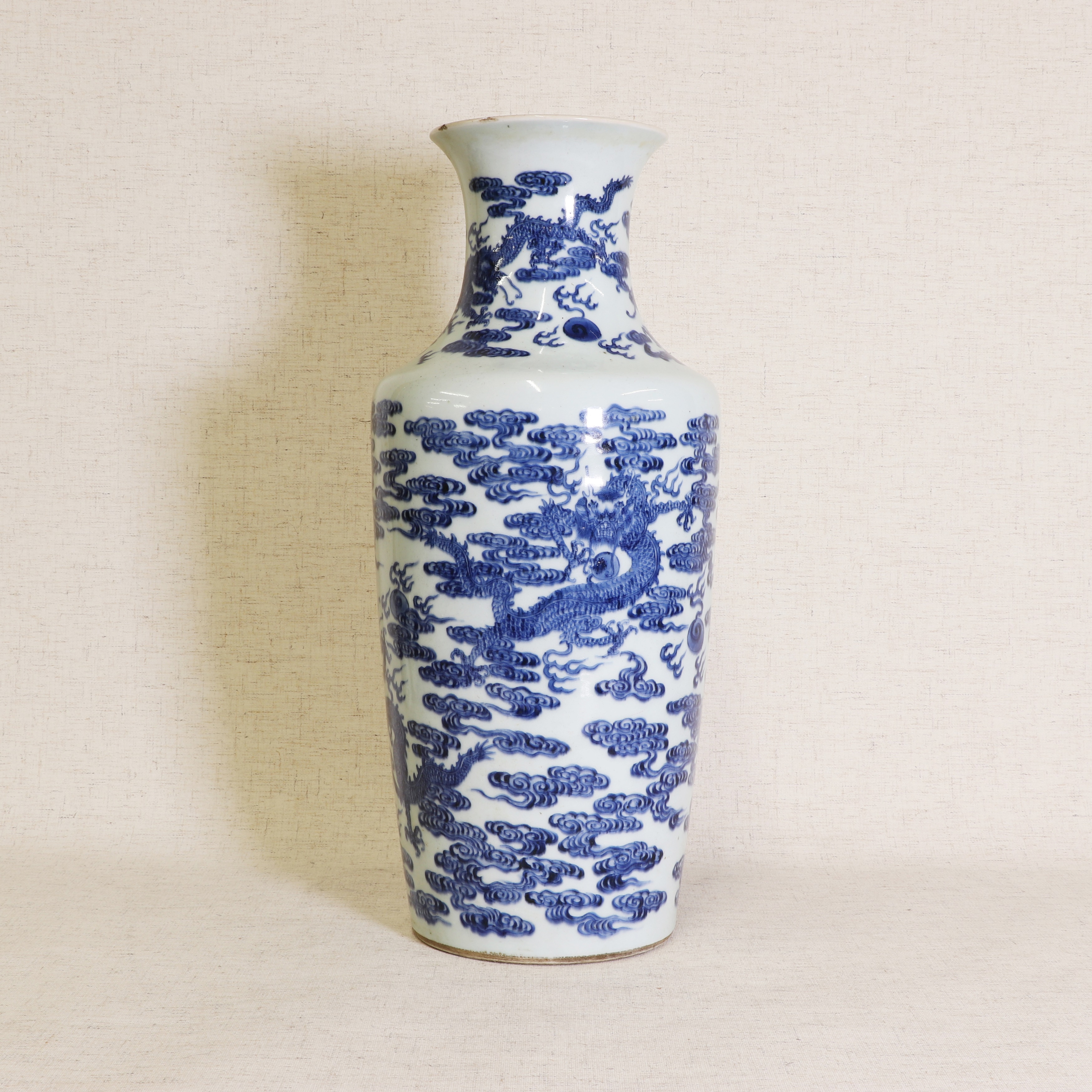 A Chinese blue and white vase (£19,500)